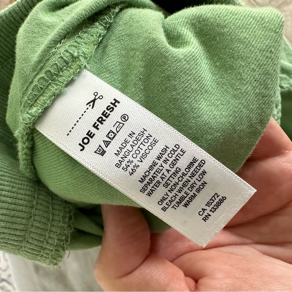 Free add on! NWOT Joe Fresh Twill Shorts in Dark Lime Green, size L - Picture 11 of 12